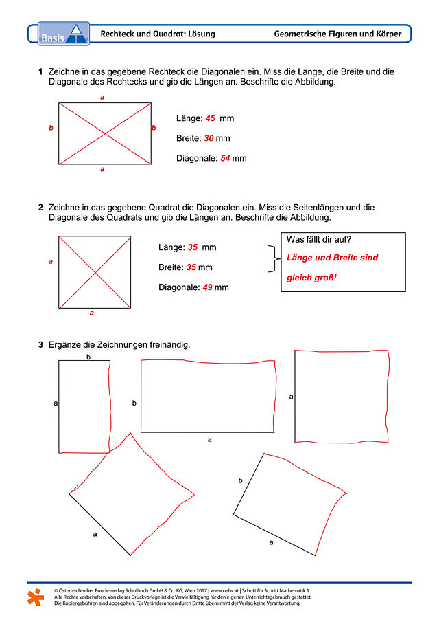 Rechteck und Quadrat
