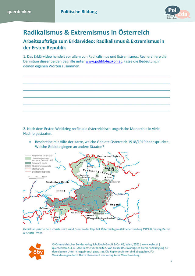 Radikalismus & Extremismus in der Ersten Republik