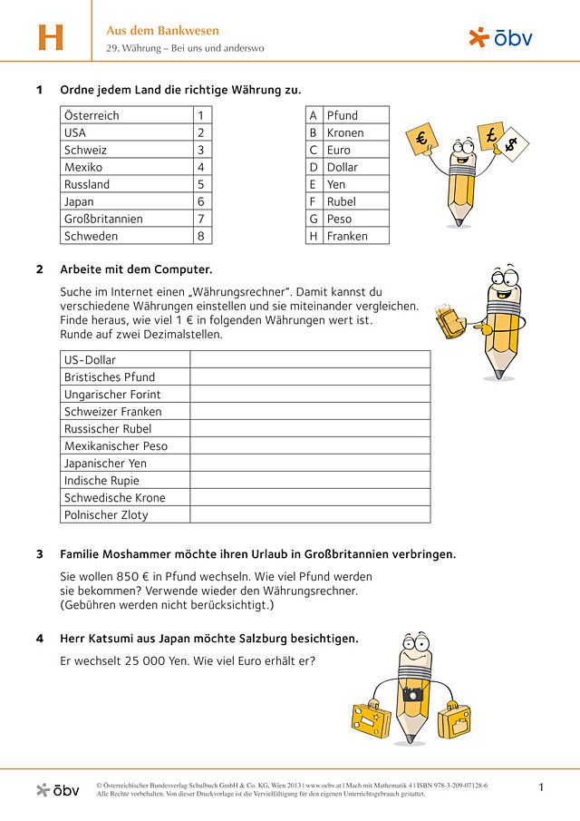29. Währung – Bei uns und anderswo