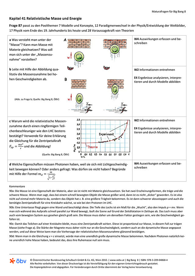Relativistische Masse und Energie