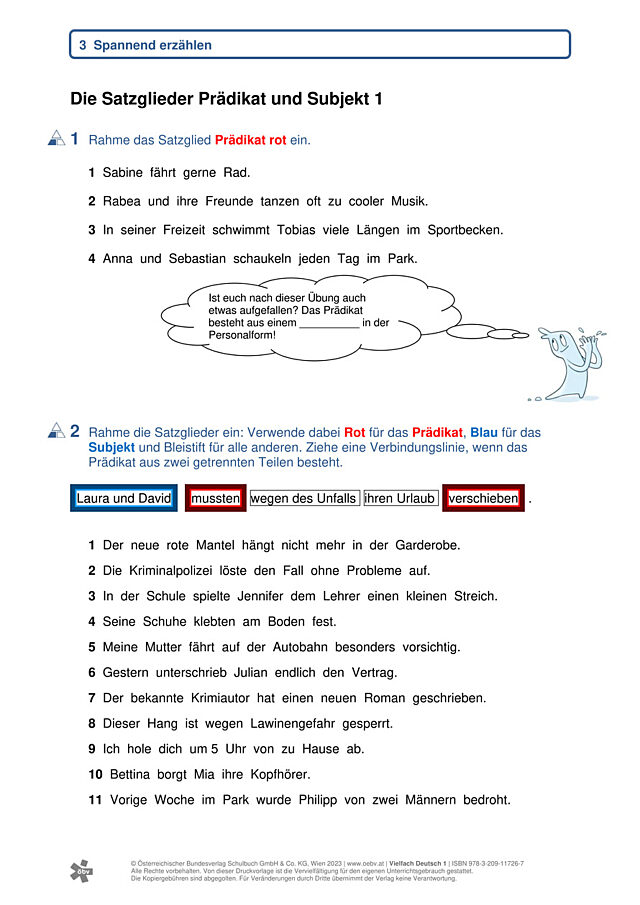 Prädikat & Subjekt 1