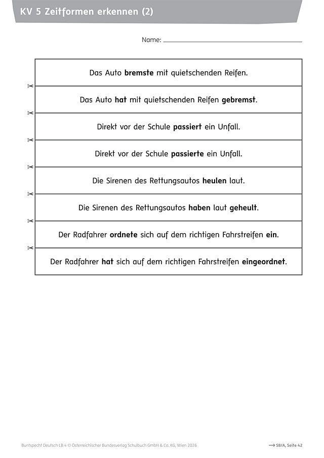 Zeitformen erkennen 2