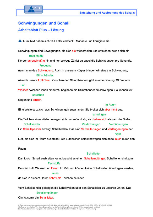 Schwingungen und Schall