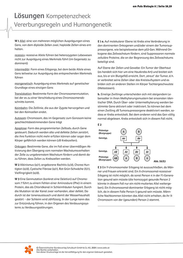 Vererbungsregeln und Humangenetik