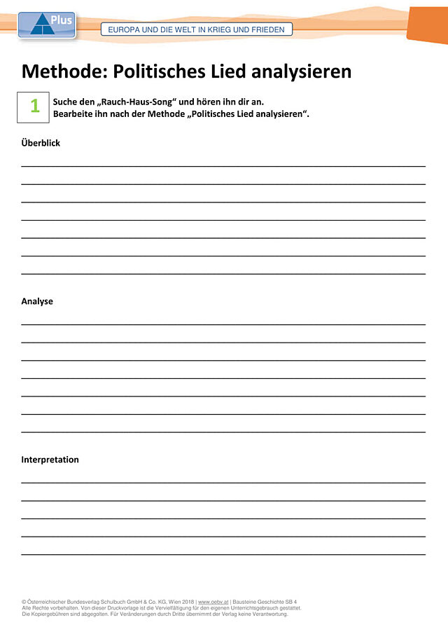 Politisches Lied analysieren