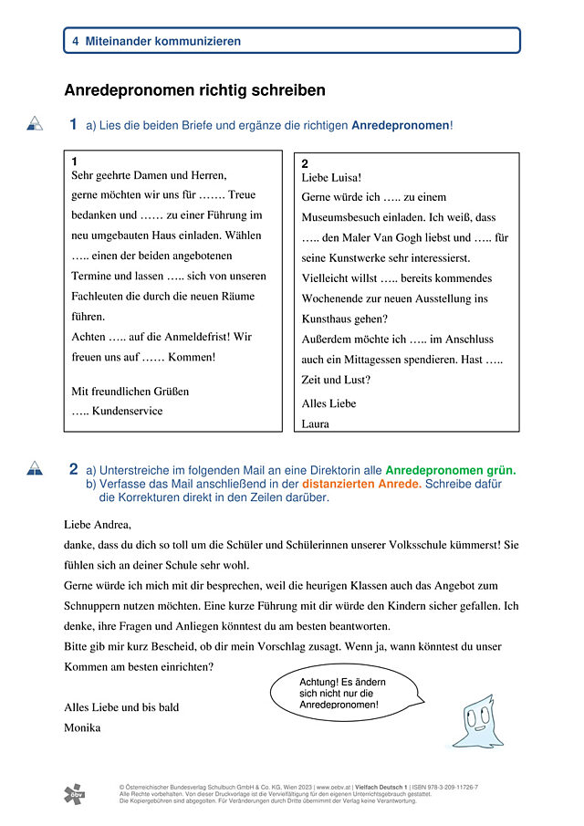Anrede: Rechtschreibung