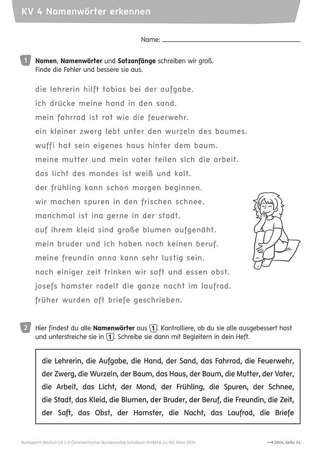 Namenwörter erkennen