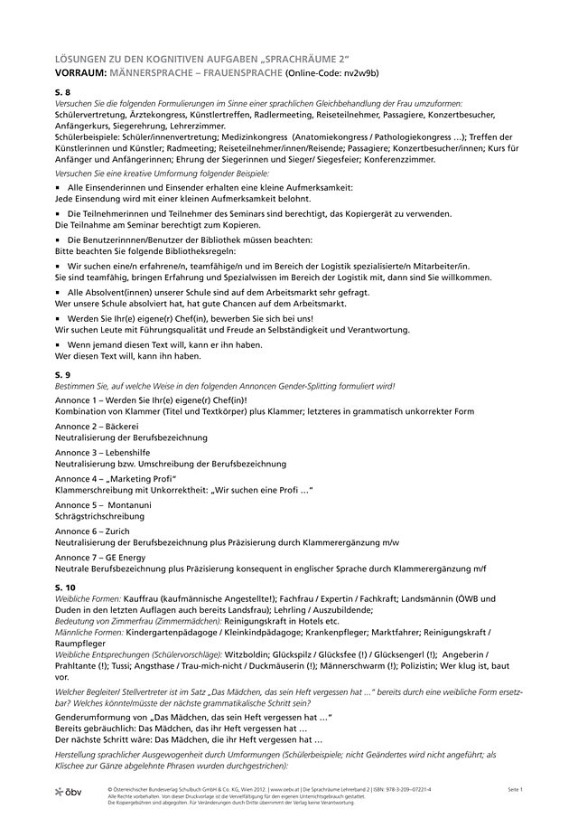 Männersprache – Frauensprache