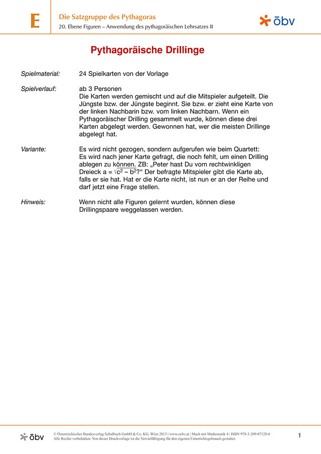20. Ebene Figuren – Anwendung des pythagoräischen Lehrsatzes II