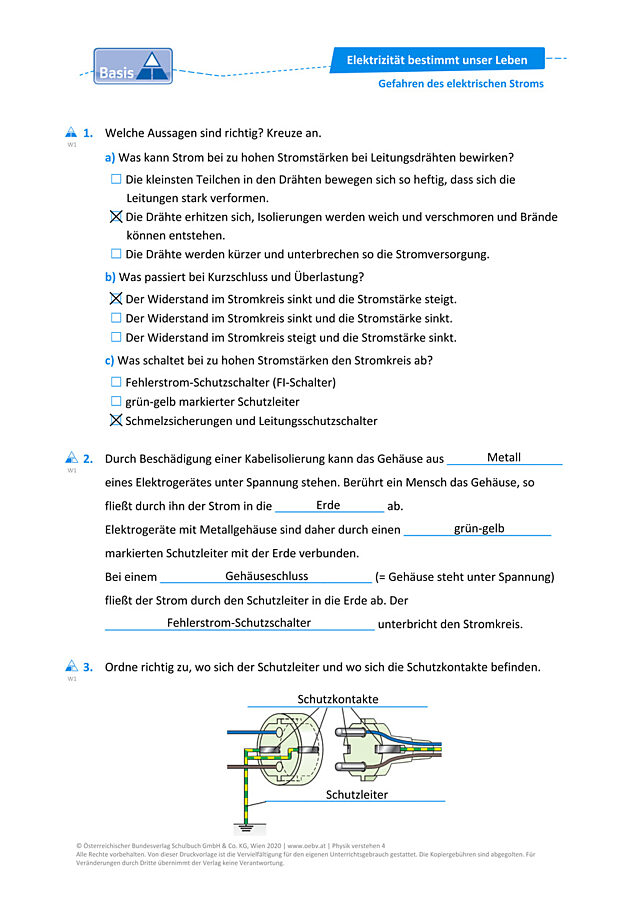 Gefahren des elektrischen Stroms