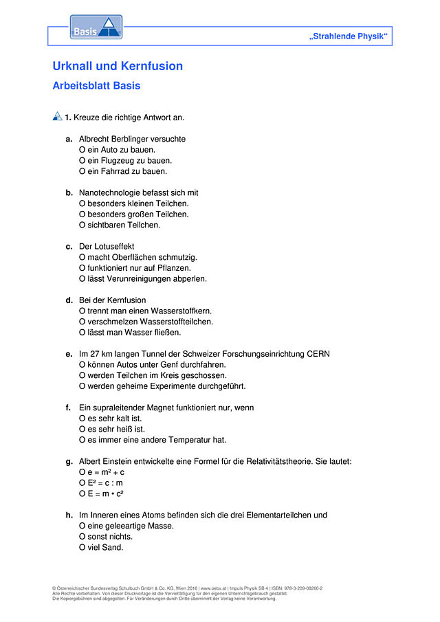 Urknall und Kernfusion