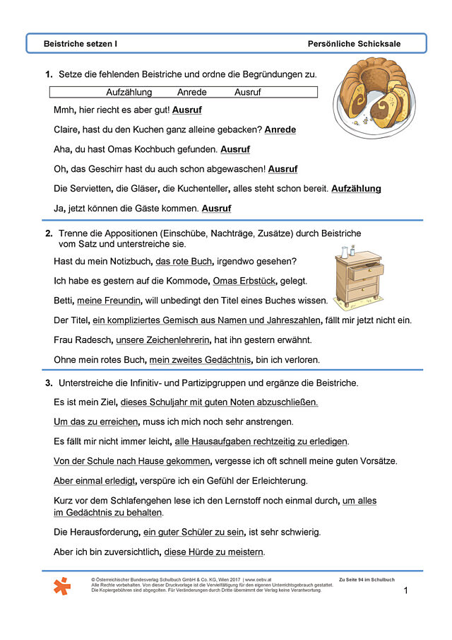 Beistriche setzen I