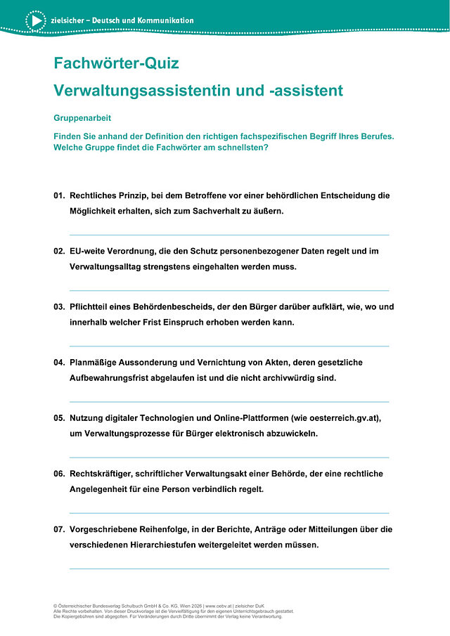 VerwaltungsassistentIn