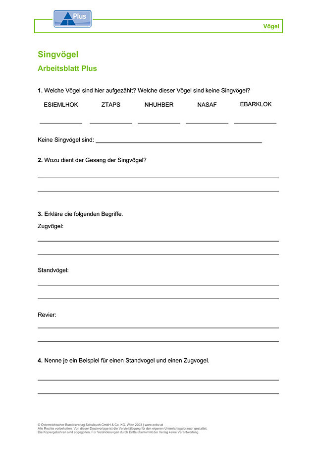 Singvögel