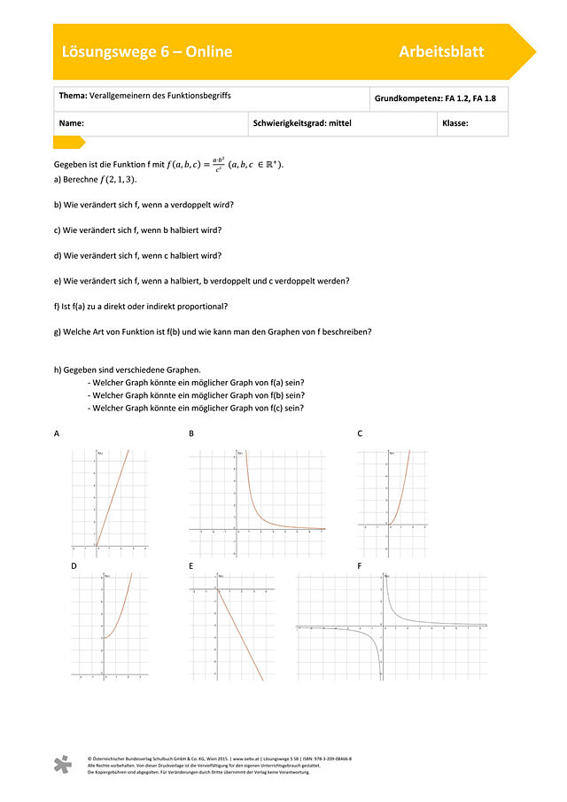 Verallgemeinern des Funktionsbegriffs