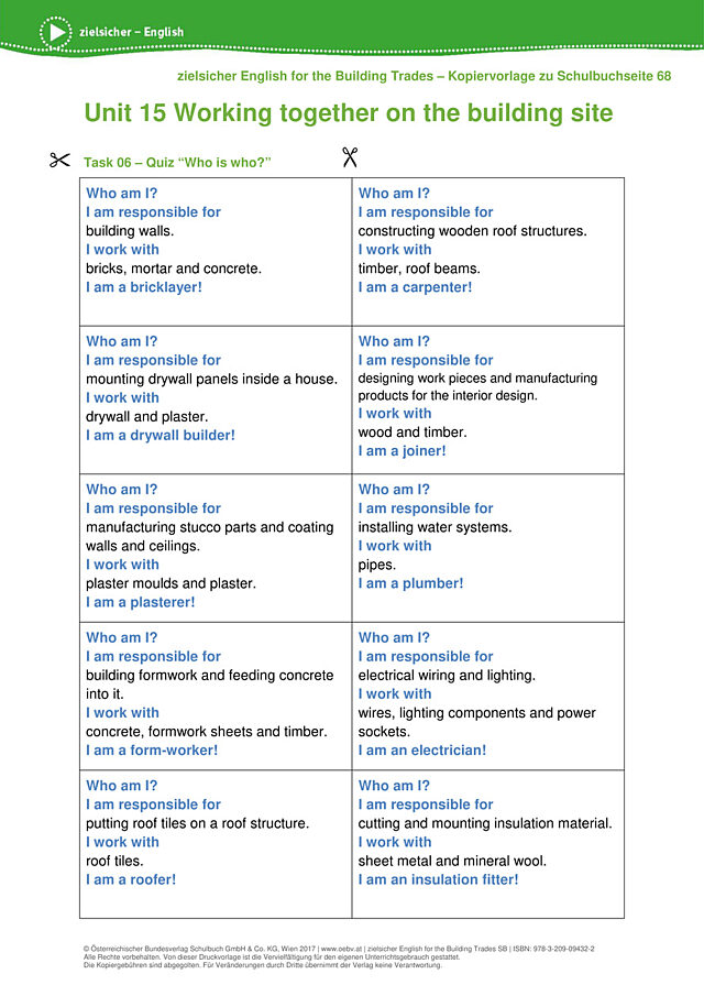 Quiz cards