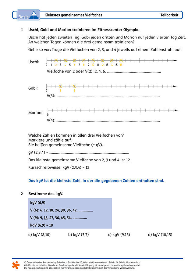 Kleinstes gemeinsames Vielfaches