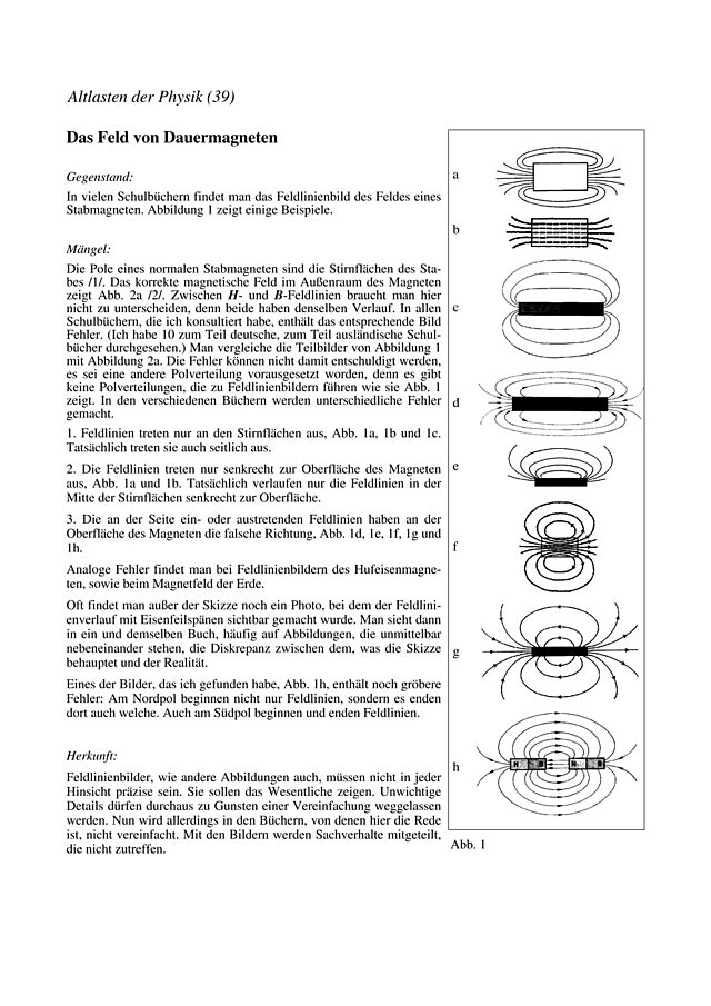 Das Feld von Dauermagneten