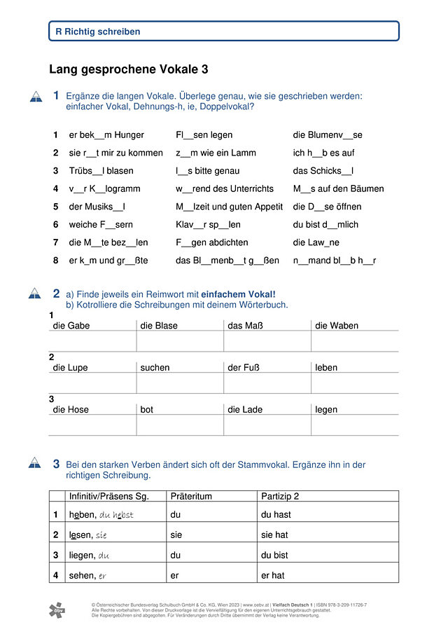 Lang gesprochene Vokale 3