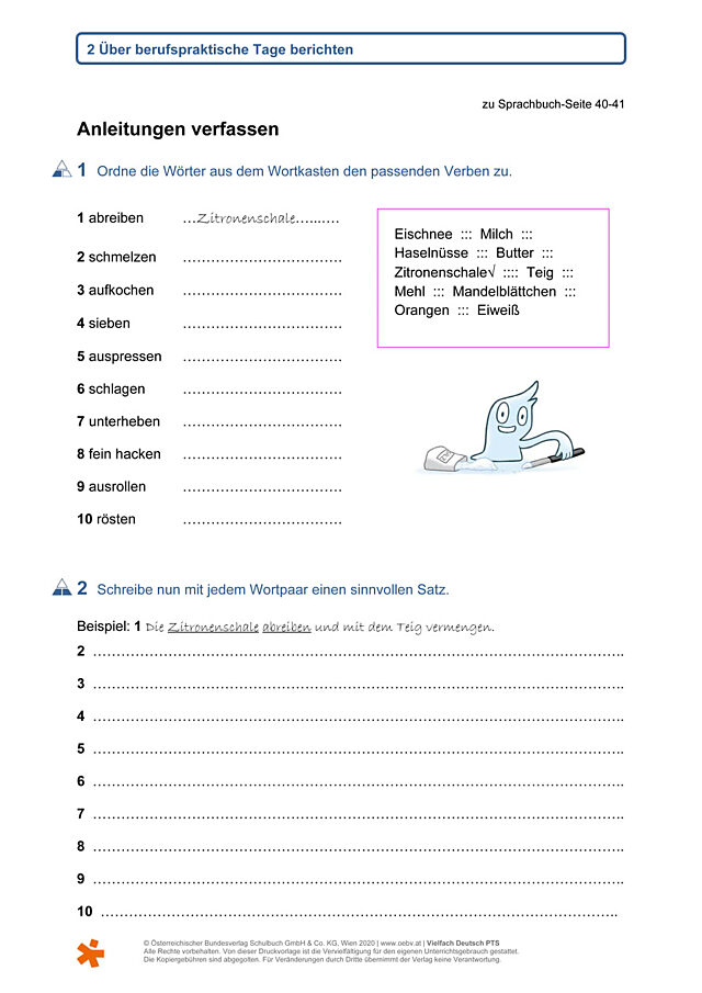Wortproviant: Anleitungen verfassen