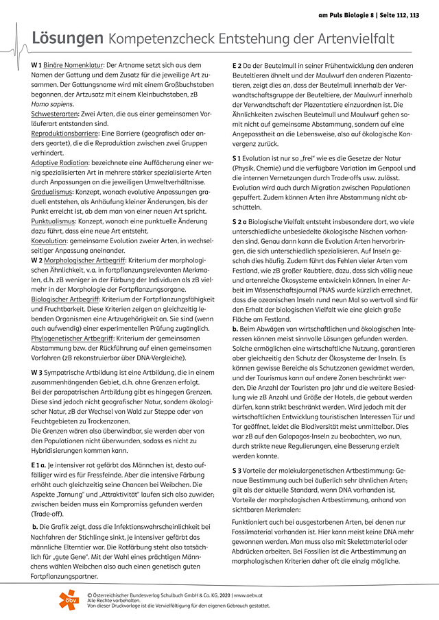 Die Entstehung der Artenvielfalt