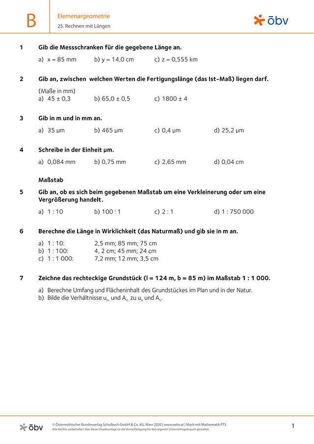 25. Rechnen mit Längen