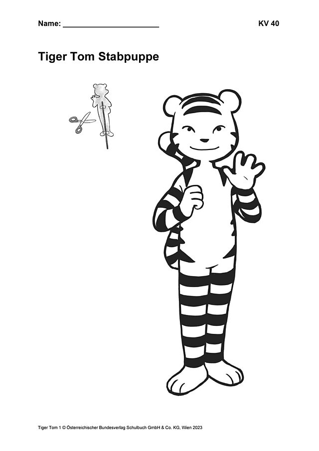 Tiger Tom Stabpuppe