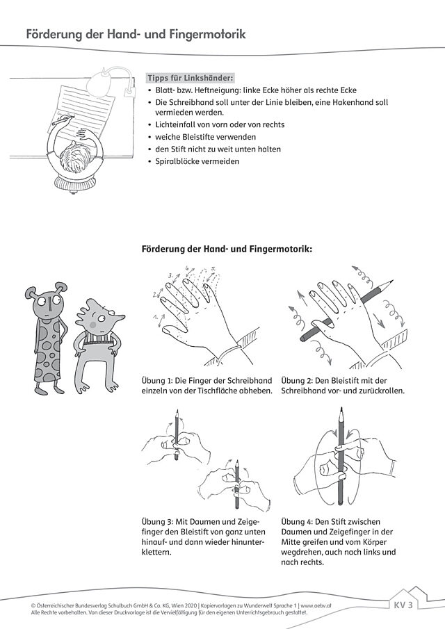 Förderung der Hand- und Fingermotorik