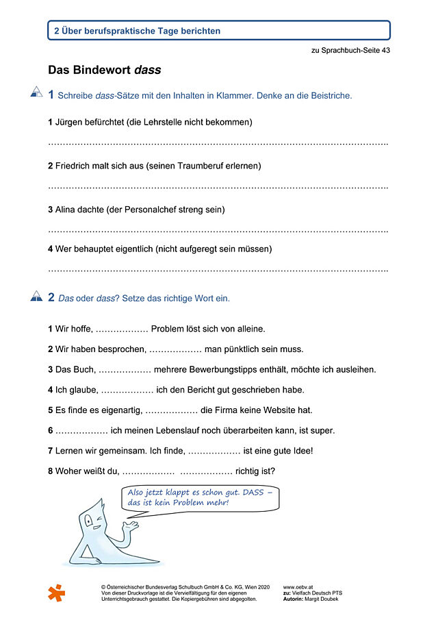 Das Bindewort dass
