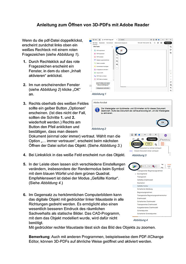 Anleitung zum Öffnen von 3D-PDFs