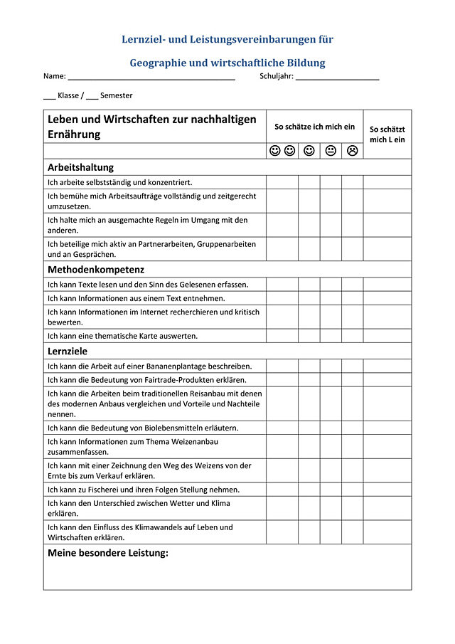 Leistungsvereinbarung