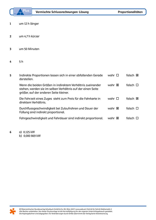 Vermischte Schlussrechnungen