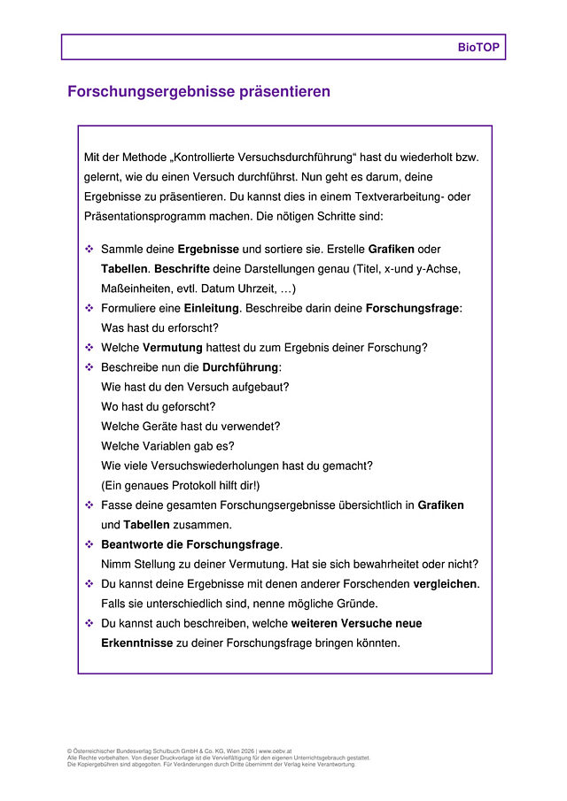 Forschungsergebnisse präsentieren