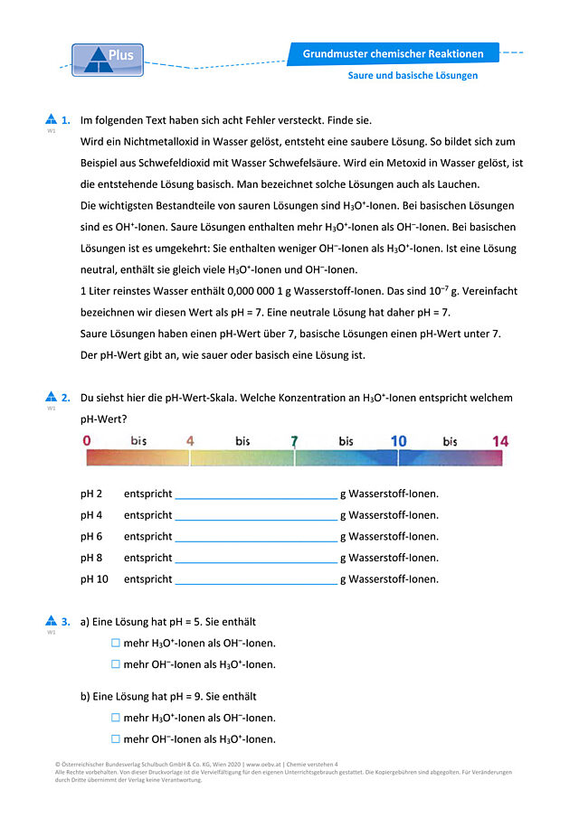 Saure und basische Lösungen
