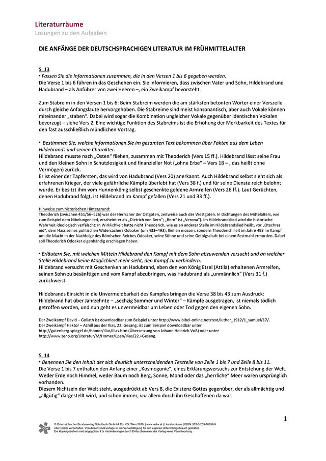 Die Anfänge der deutschsprachigen Literatur im Frühmittelalter