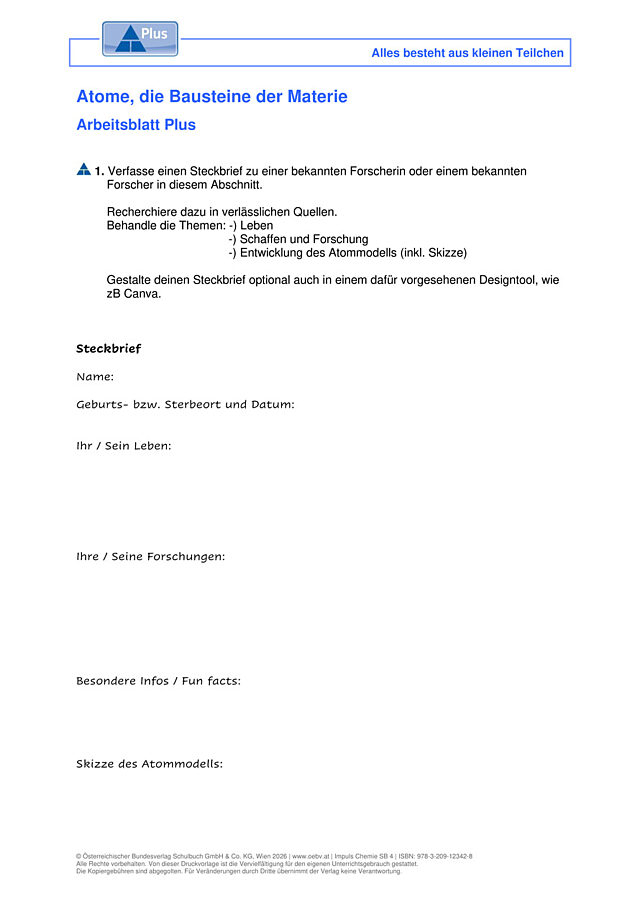 Atome, die Bausteine der Materie