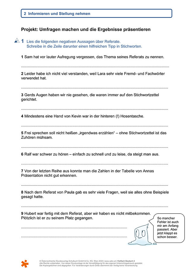 Projekt: Umfragen machen und die Ergebnisse präsentieren