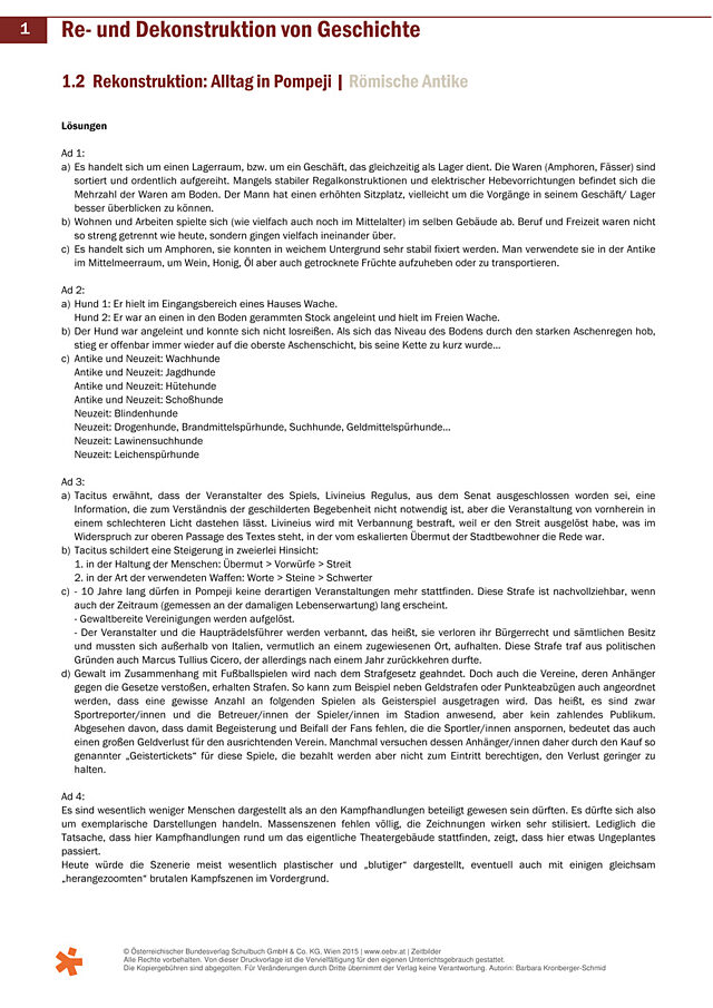 Rekonstruktion: Alltag in Pompeji