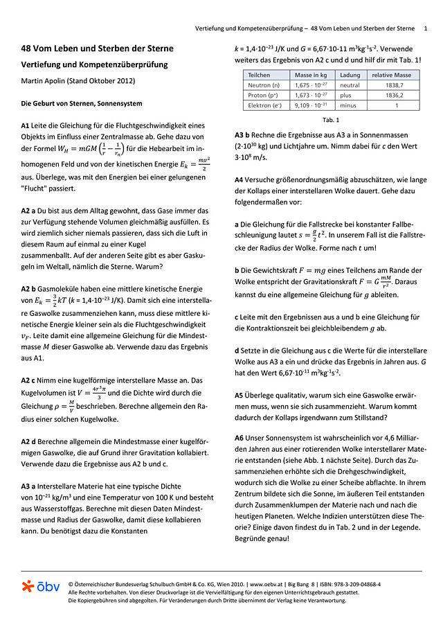 Vom Leben und Sterben der Sterne