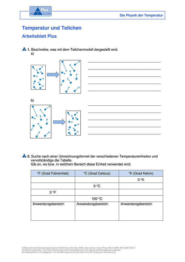 Temperatur und Teilchen