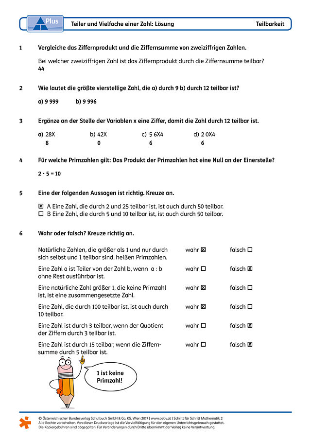 Teiler und Vielfache einer Zahl