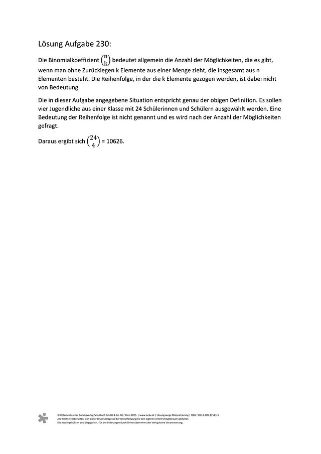 zu Aufgabe 230