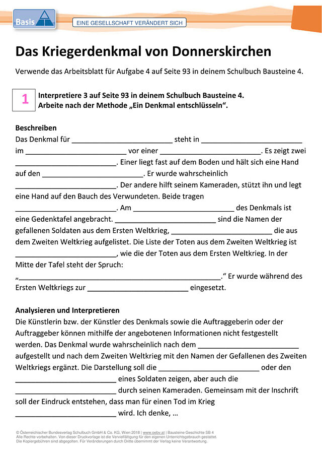 Das Kriegerdenkmal von Donnerskirchen