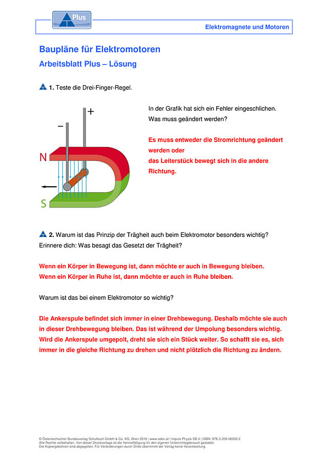 Baupläne für Elektromotoren
