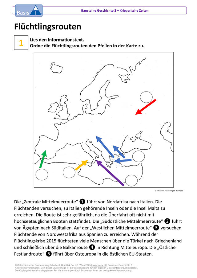 Flüchtlingsrouten