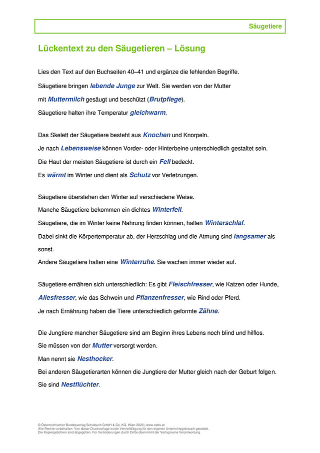 Säugetiere