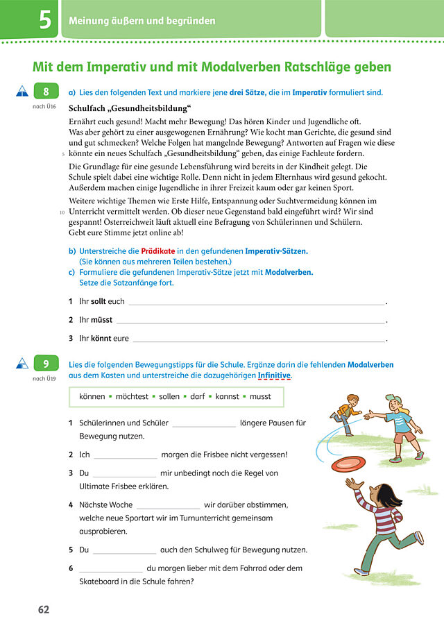 Imperativ und mit Modalverben