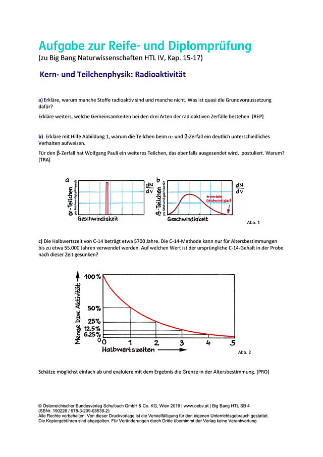 Kern‐ und Teilchenphysik: Radioaktivität