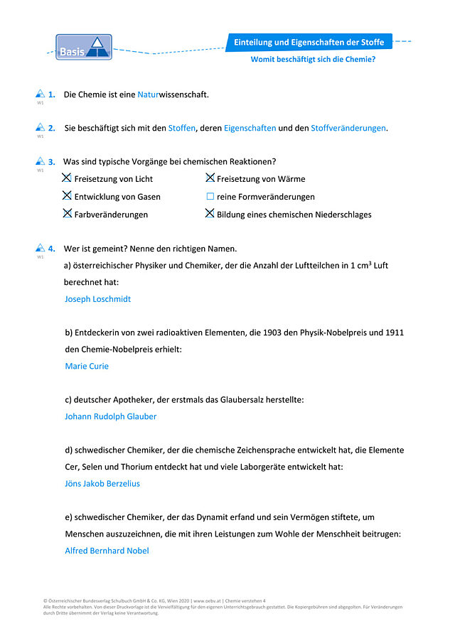 Womit beschäftigt sich die Chemie?