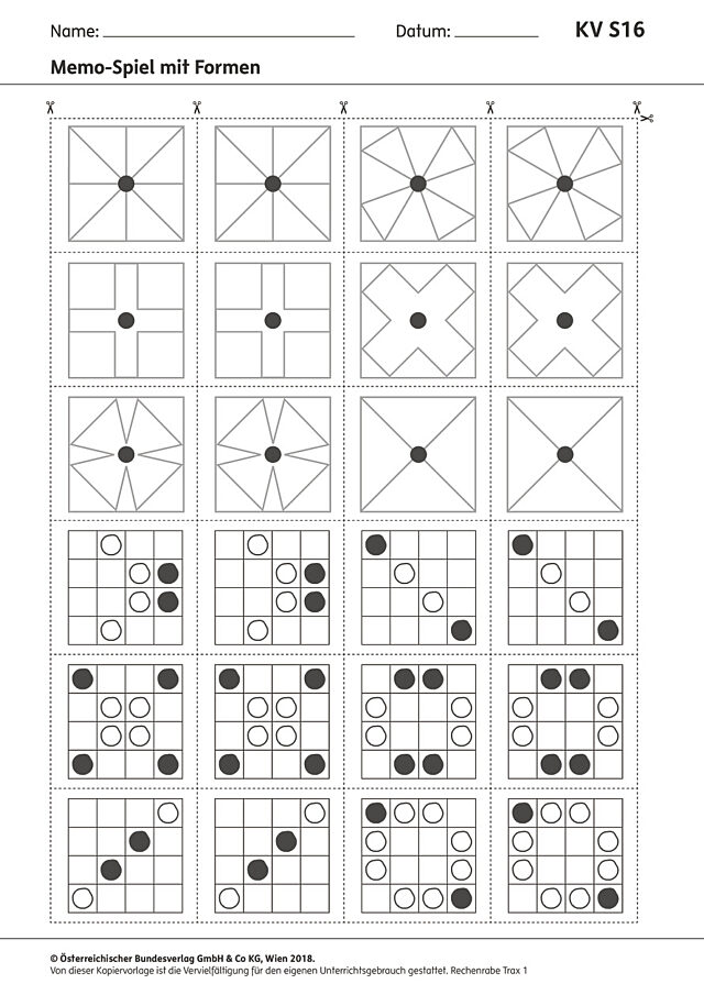 S16 - Memo-Spiel mit Formen
